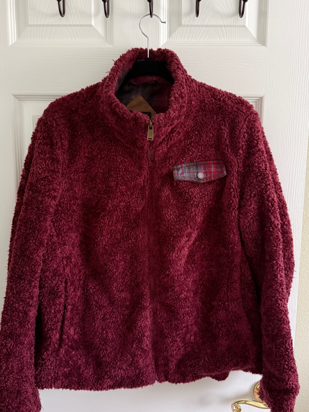 Pendleton Plush Teddy Jacket - Burgundy
